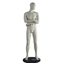 Fiberglass white matte nude handsome sexy posing underwear model male mannequin with penis